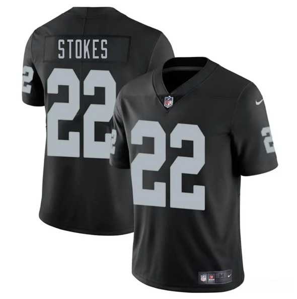 Men & Women & Youth Las Vegas Raiders #22 Eric Stokes Black 2025 Vapor Stitched Jersey